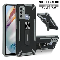 shockproof armor rugged pc phone case for motorola g60 g40 fusion g10 g50 g20 g100 g30 magnetic kickstand protection back cover