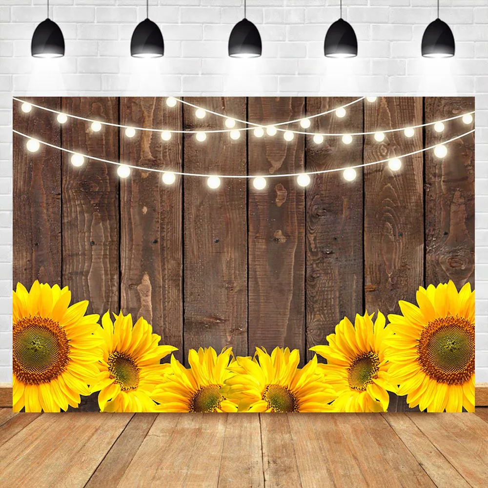Sunflowe деревянный фон день рождения детский душ вечевечерние НКА гирсветильник да