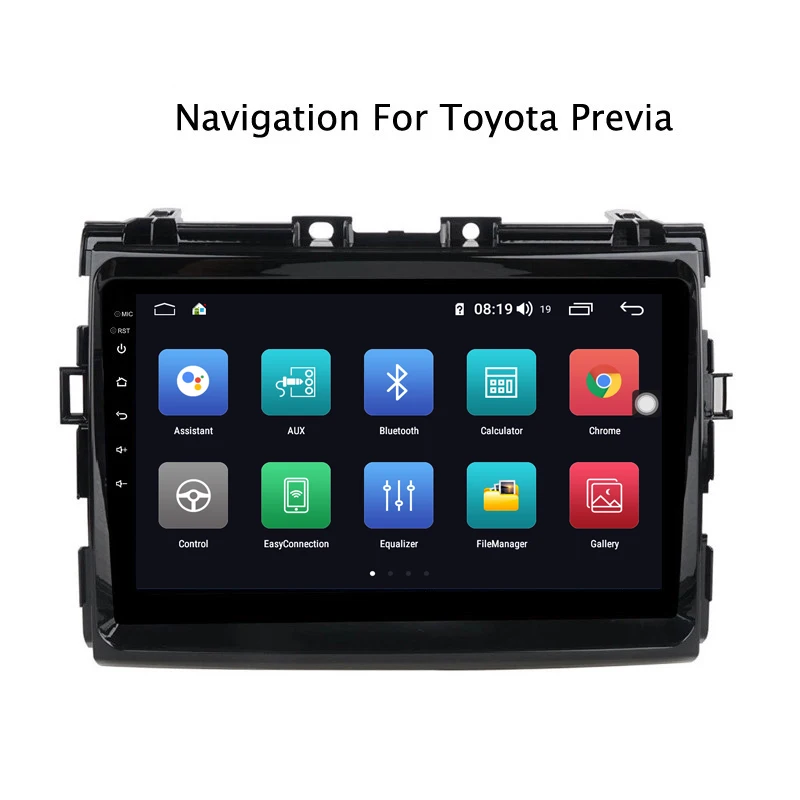 Ectwodvd 9-дюймовый Android 8 1 автомобильный DVD GPS для Toyota Previa 2006-2012 4 Гб ОЗУ 64 ПЗУ CarPlay DSP 4G LTE
