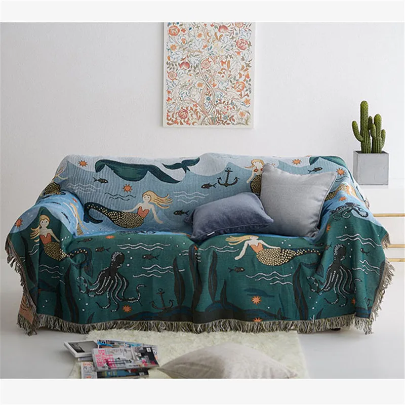 

Fashion Simple Nordic Blanket Sofa Travel Blanket Bed Living Room Tapestry Carpet Sofa Blanket Cover Bedspread