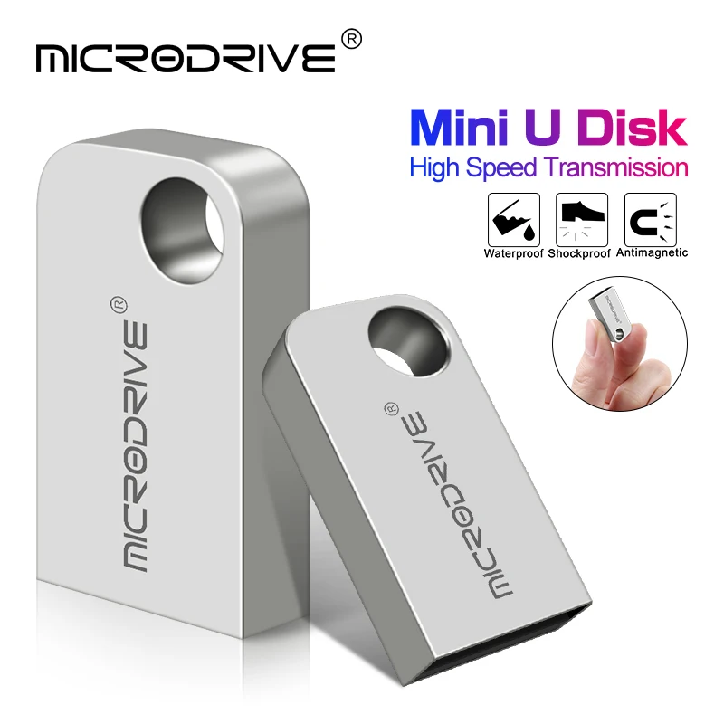 

Водонепроницаемый мини-usb флеш-накопитель, серебристый, 64 ГБ, 32 ГБ, 16 ГБ, 8 ГБ, 128 ГБ