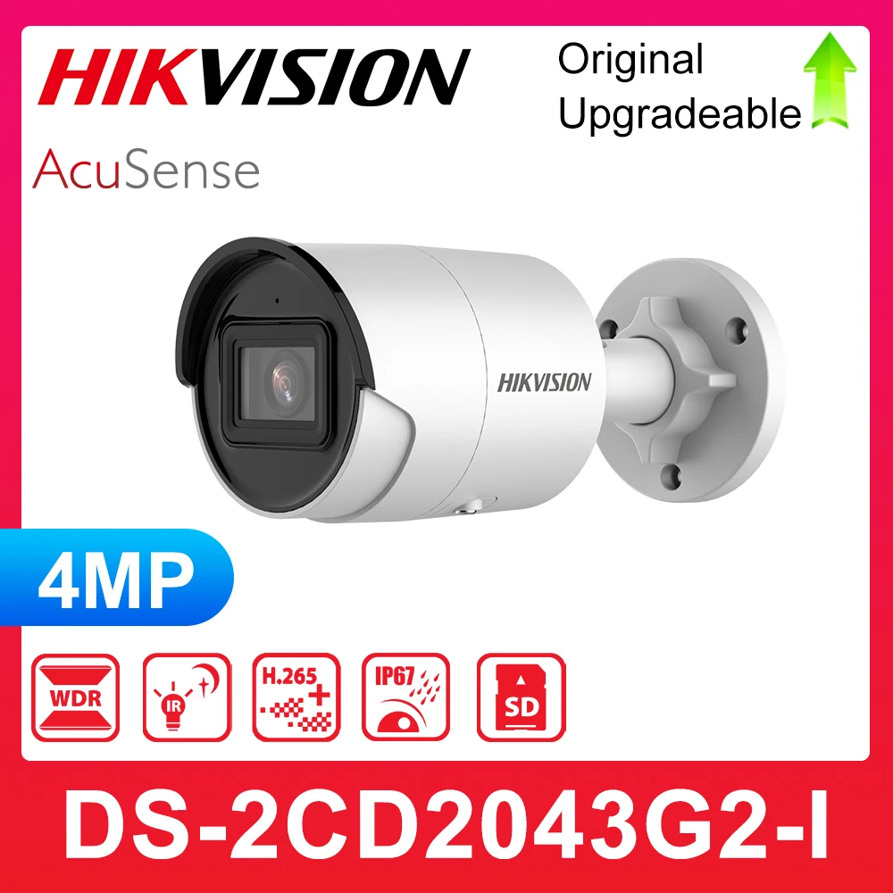 

Оригинальный Hikvision DS-2CD2043G2-I 4MP POE DS-2CD2043G0-I ИК WDR (широкий динамический диапазон) фиксированной пуля сети IP CCTV камера Камера обновление