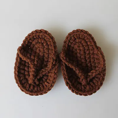 Brown Shoes Реквизит для фотосъемки новорожденных; обувь ручной работы для фотосессии для маленьких девочек и мальчиков; фото костюм для малышей; вязаный реквизит для наушников - Цвет: Brown Shoes