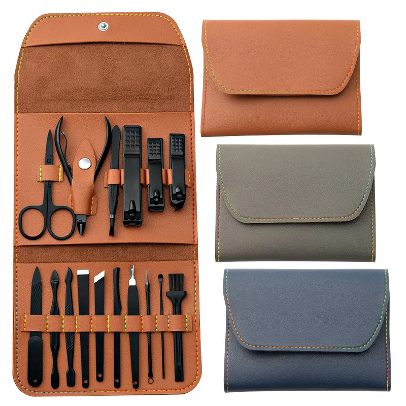 16 шт. стальной фиксатор для маникюра кутикулы кусачки ножницы пинцет набор