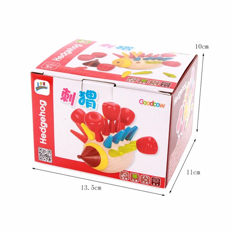 Деревянная Магнитная красочная игрушка-Еж для правописания модель детского сада