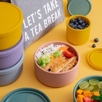 silicone lunch box fruit vegetables salad fresh keeping box with lid seal leak proof camping picnic bento box storage container