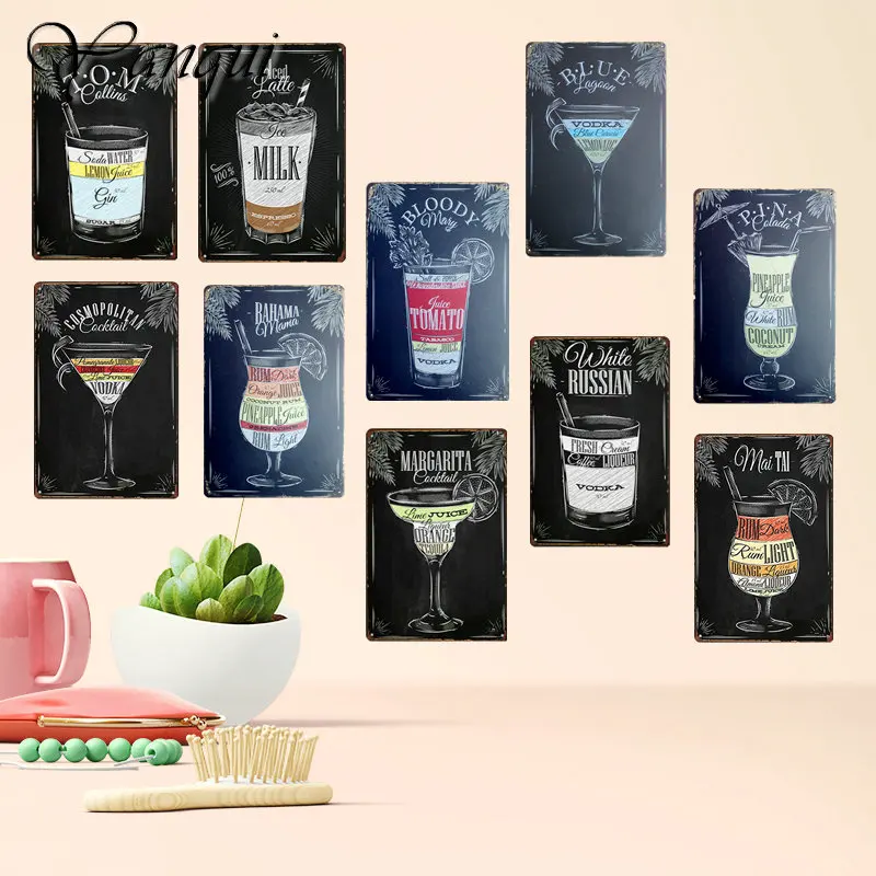 

Russian Vodka Metal Poster Ice Cold Beer Brand Tin Signs Bar Pub Club Cafe Home Decor Wall Sticker Vintage Retro Plaque YQZ090