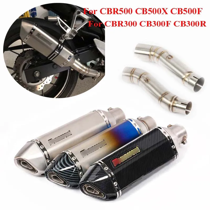 Глушитель выхлопной трубы для мотоцикла CBR500 CBR300 выхлопная труба Honda CB500F CB500X CB300F