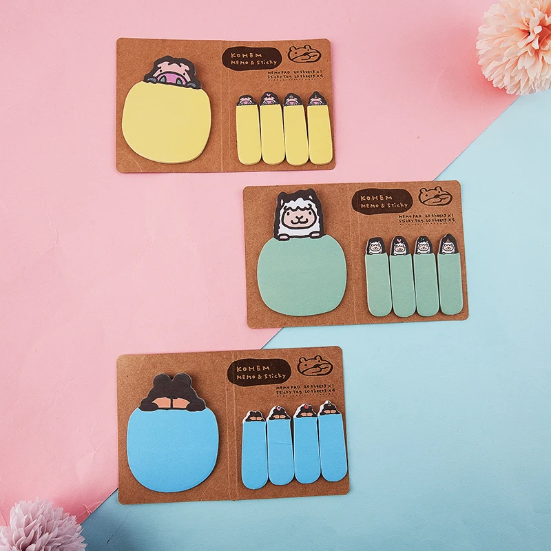 

50pcs Boxed Memo Pad Creative Stationery School Office Supplies Leaf Sticky Note Sticker Decoration Adhesive