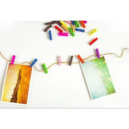 

100 pcs Colorful Mini Pegs Photo Hanger Clothespin Decorative 442363838
