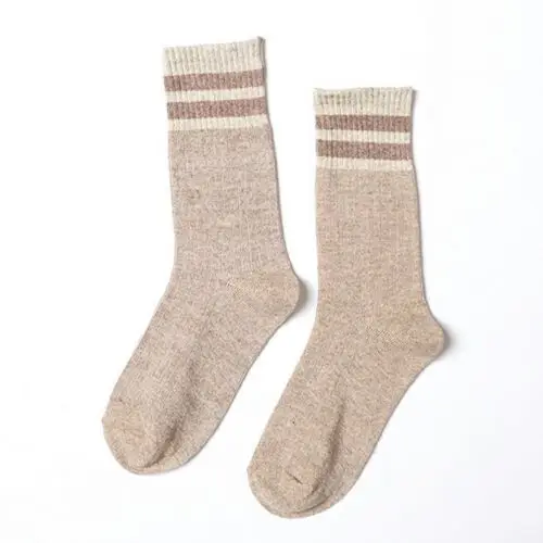 Khaki E 4 пар/лот = 8 шт. полосатые длинные носки Модные женские осенне-зимние хлопковые Повседневные носки в студенческом стиле хлопковые женские носки - Цвет: Khaki E