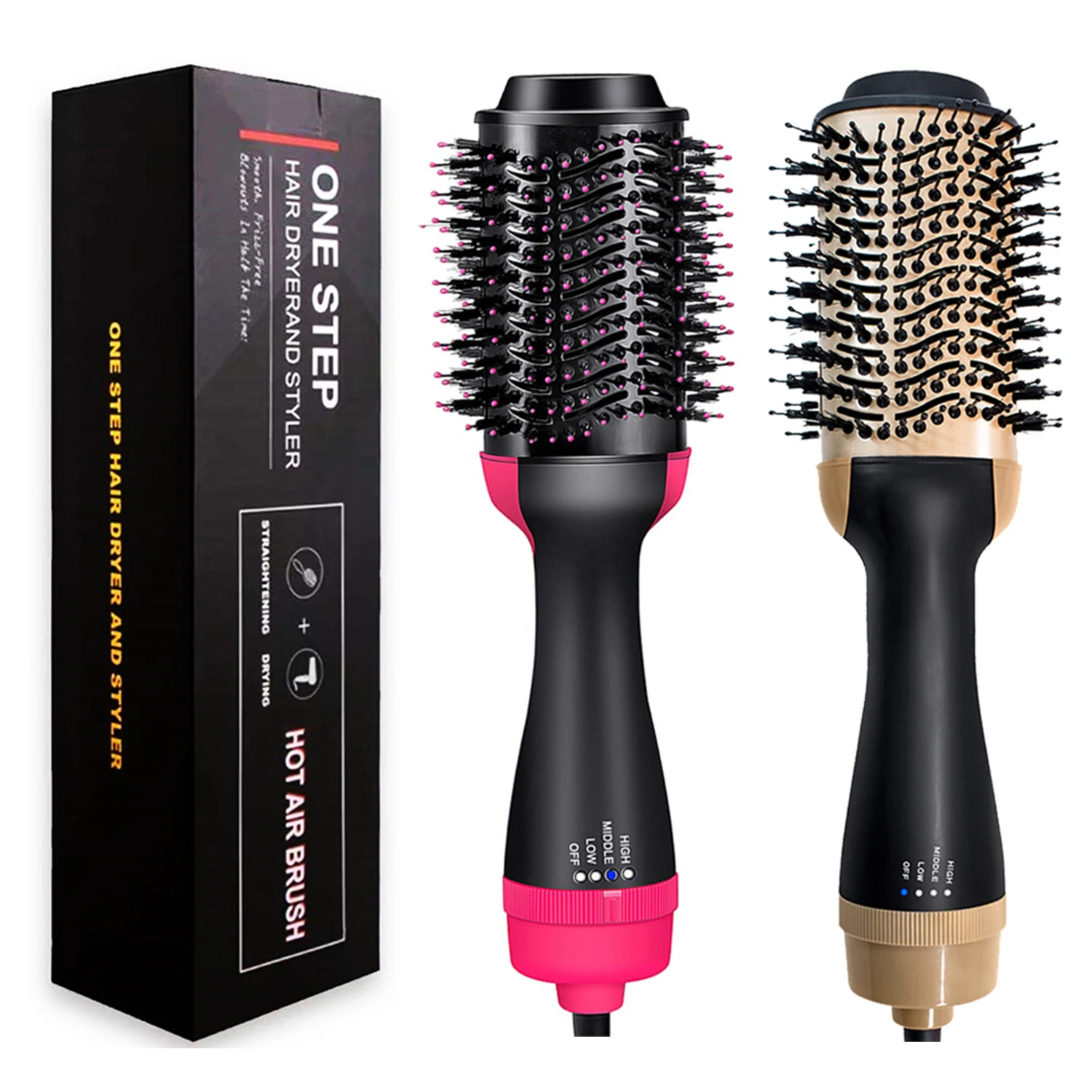 

Hot Comb Hair Dryer Brush for Hair Blower Heating Brush Hair Comb Hairdryer Styler Beauty Tools Hair Straightener & Curling Hair