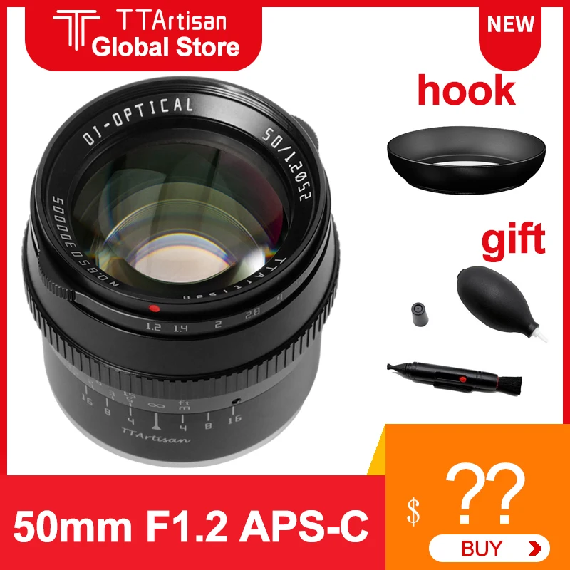 TTArtisan 50 мм F1.2 для Fujifilm M4/3 Sony E M43 Canon M Nikon Z Zfc Leica L Mount Camera Lens APS C Large Aperture Lens|Объективы