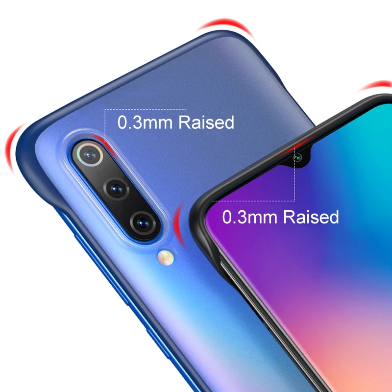 Clear Frameless Case For xiaomi mi 9 se 9t pro Slim Hard Matte Transparent Cover Ring for xiomi mi9 9tpro couqe capa | Мобильные