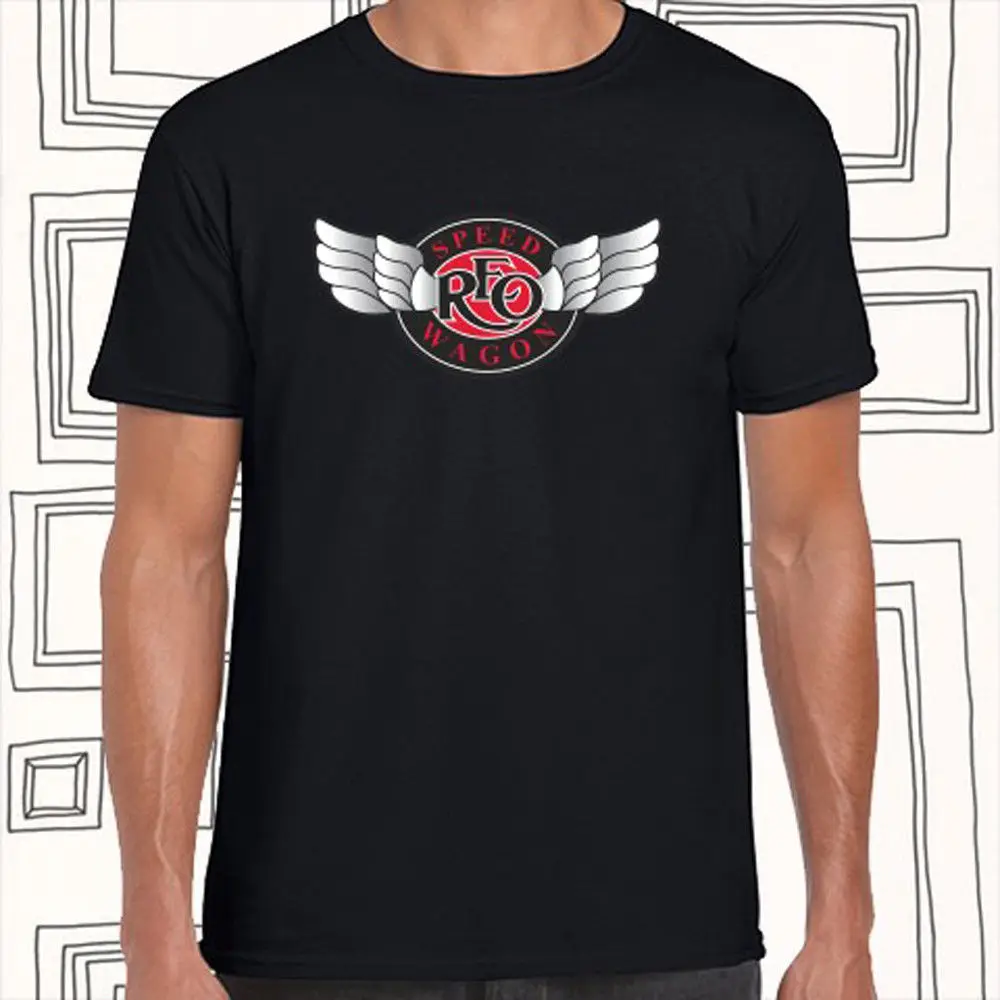 Reo Speedwagon Крылья Логотип Рок Группа Мужская Черная Футболка размер S M L XL XXL XXXL