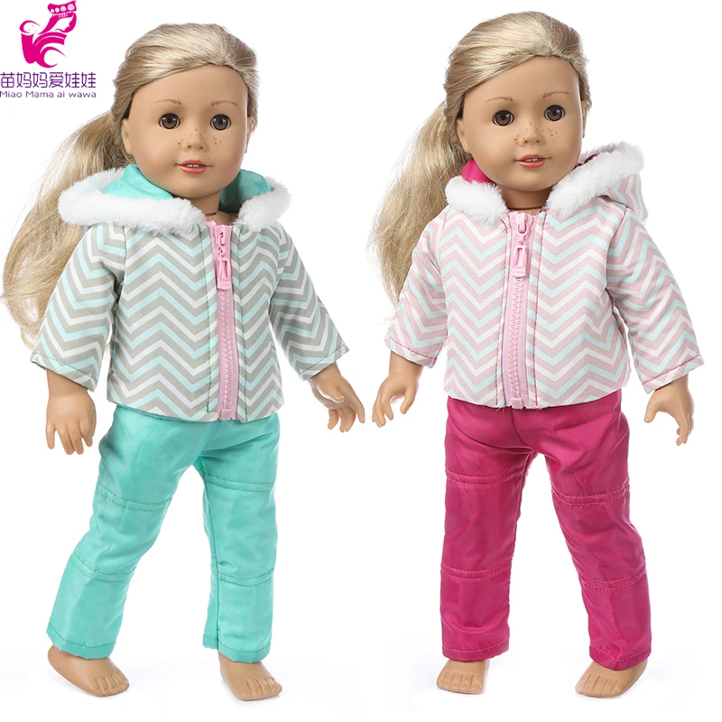43 см детская кукольная одежда пуховое пальто на молнии 18 дюймов красное зимнее