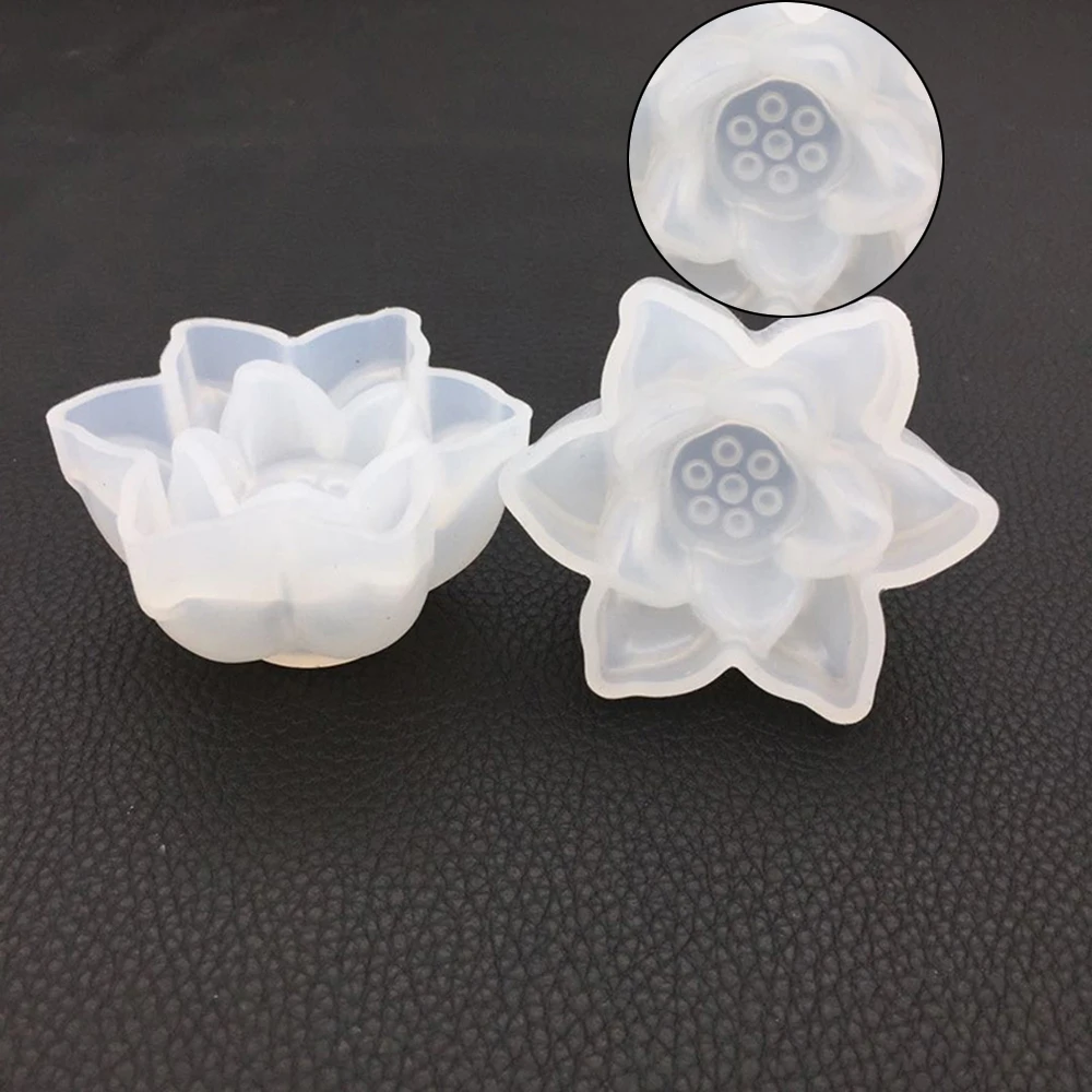 3D большой цветок лотоса зернистая смола литье инструмент для рукоделия кристалл