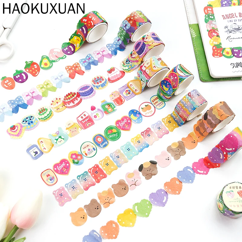 

Cute collage tape cute cartoon animal DIY hand tent decorative paste 100 pieces of Christmas tape