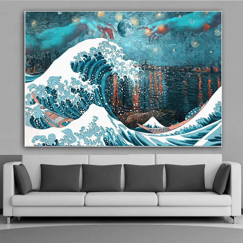 

Vintage Mural Famous Painting Wall Art Decorative Posters Classic Canvas Prints Pictures for Art Gallery Library Entrance Decor