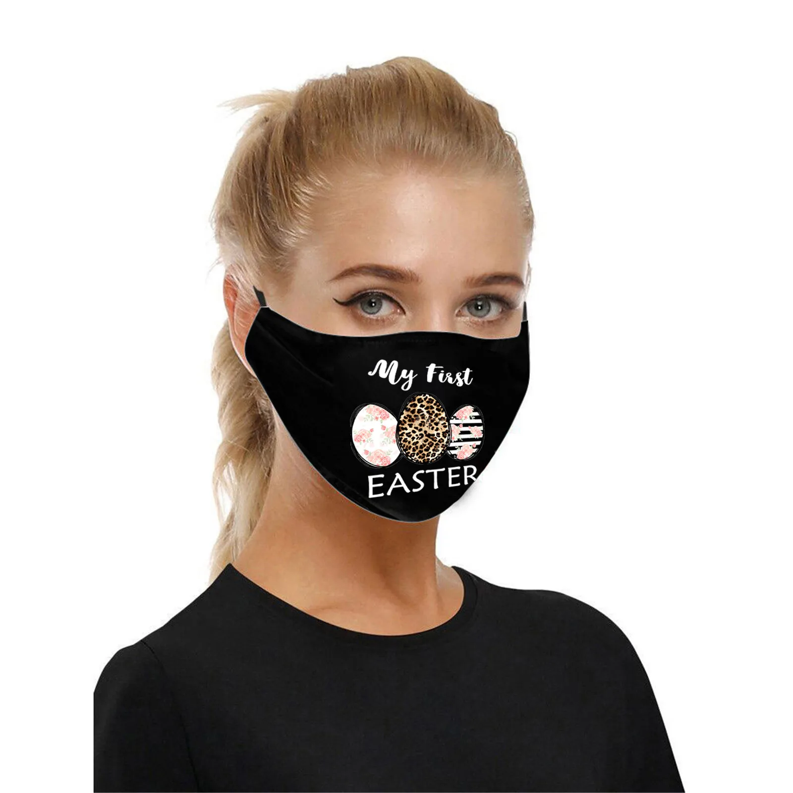

1Pcs Face Mask masque tissu Easter print mascarilla reutilizable Breathable 24H Shipping Dustproof masken