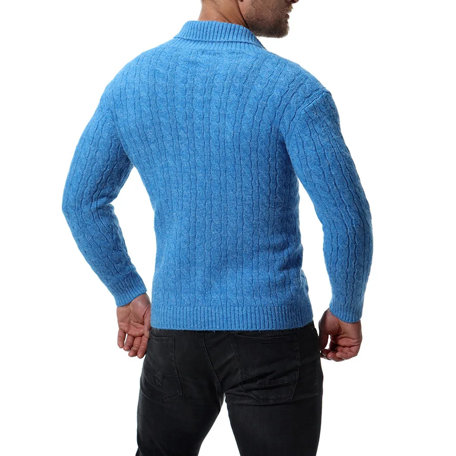 Однотонный Новый Мужской Повседневный свитер осень зима теплая мужская