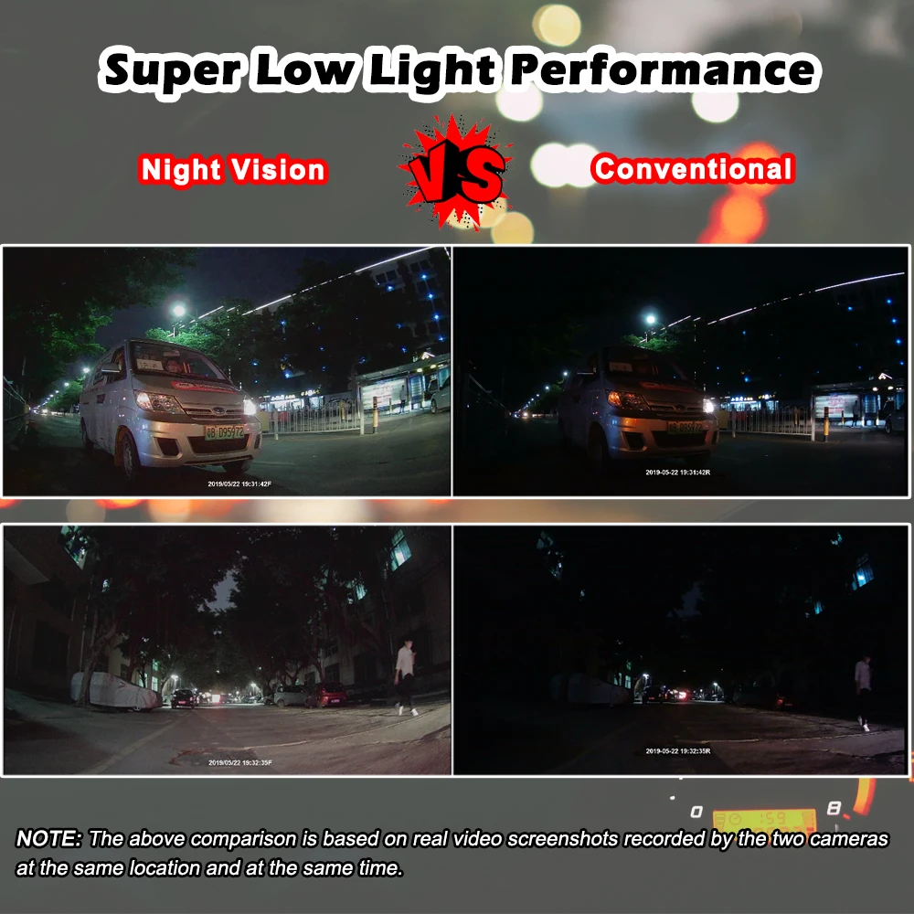 $90.00 SYS VSYS Dual Motorcycle DVR 1080P Action Camera Recorder Front & Rearview Waterproof Motorcycle Dash Cam Black Night Vision Box