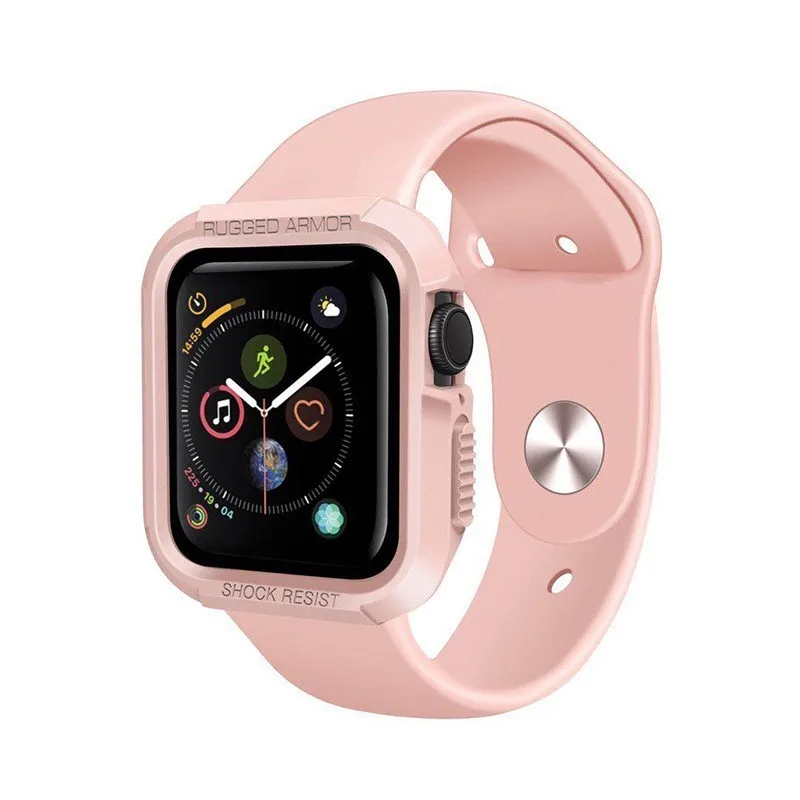 Резиновый чехол для apple watch band correa apple watch 4, 40 мм, 44 мм, защитный чехол из ТПУ, прочная защитная крышка для экрана