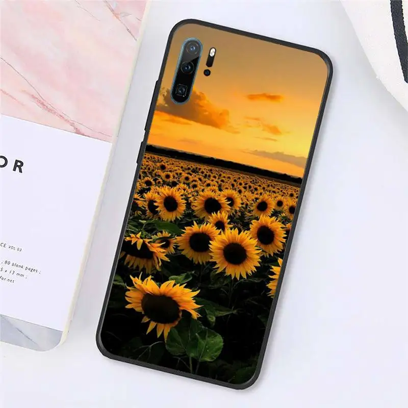 

Beautiful yellow sunflower Phone Case For Huawei honor Mate P 10 20 30 40 Pro 10i 9 10 20 8x Lite Y91C V17 6.38 6.44