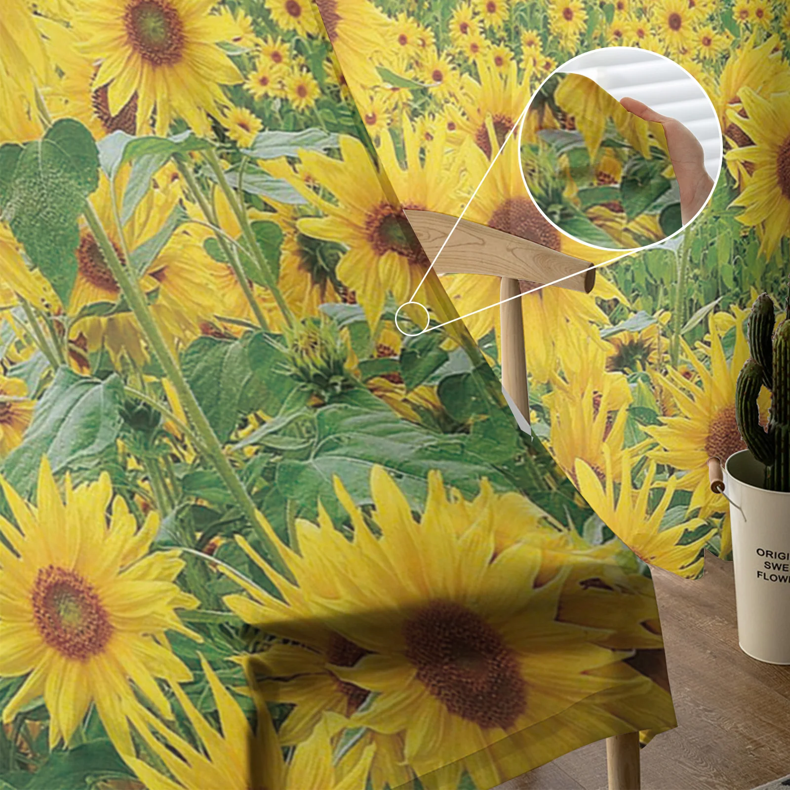 Тюлевые занавески с подсолнухами для гостиной спальни декора шифоновая