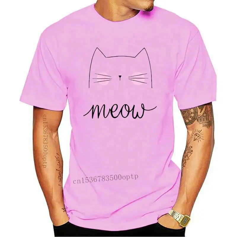 

New Women T-shirts Cat Face Animal Kawaii Clothes Printing 90s Womens Graphic T Top Ladies Print Lady Shirt Female Tee T-Shirt