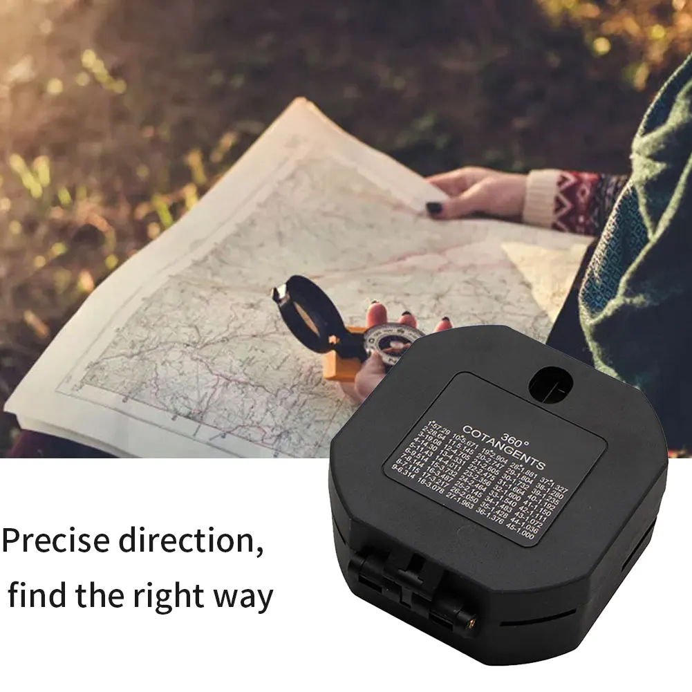 

Geological Compass High Precision Magnetic Pocket Transit Geological Compass /W 0-360 Degree Scale For Hiking Camping Trekking