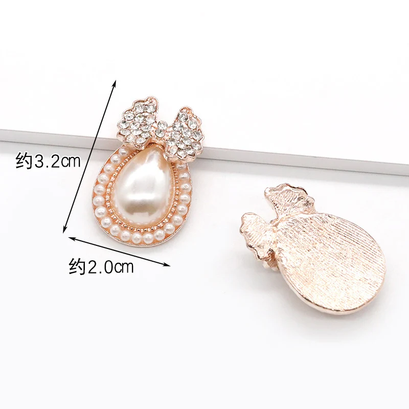 LKERAN 10 шт слоновой кости жемчужная серия с металлическими пуговицами головистой