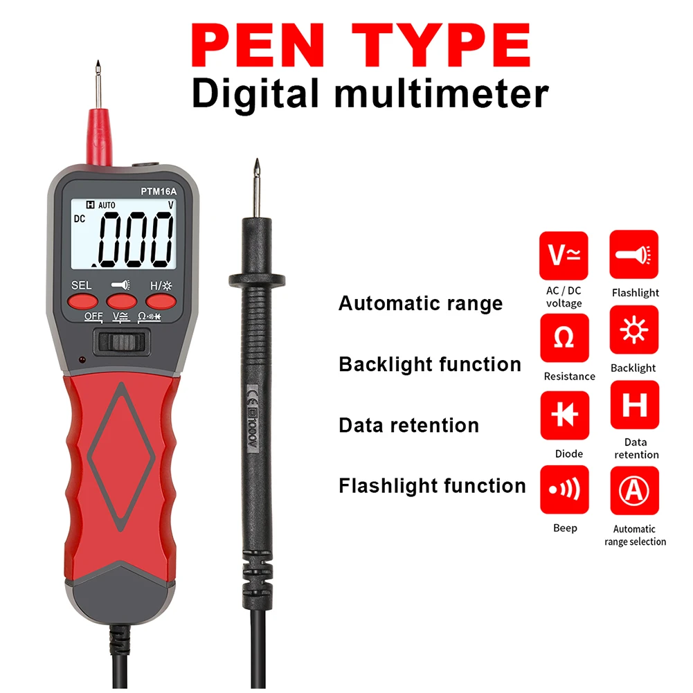 Цифровой мультиметр ручка Тип измеритель непрерывность электрического