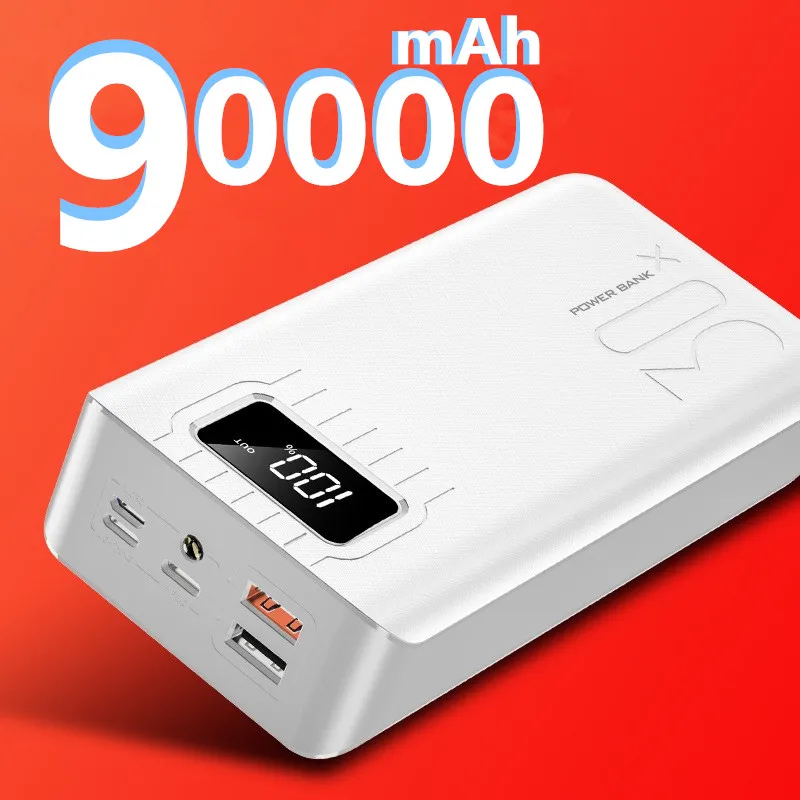 Внешний аккумулятор со светодиодной подсветкой 2USB порта 90000 мАч|Внешние