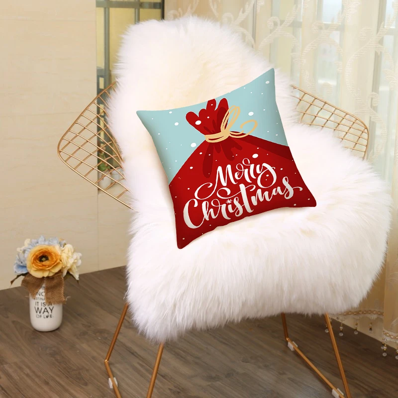 2019 Рождественская однобоковая наволочка с принтом уютная для дивана кресла