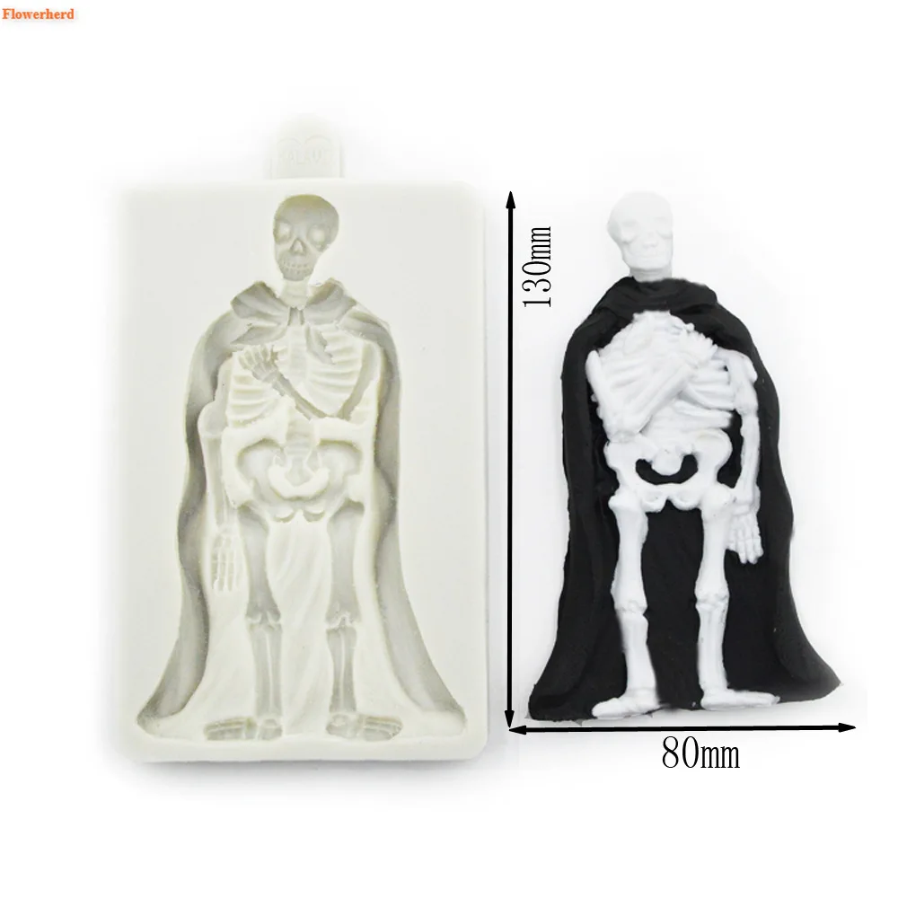 Силиконовая форма Hallowen для мастики и торта Пасхальная скелет сделай сам