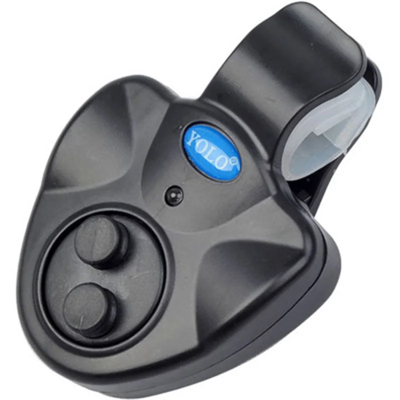 Рыболовный электронный светодиодный светильник, звуковая сигнализация, колокольчик, зажим на удочку, черные снасти, Аксессуары для рыбалки