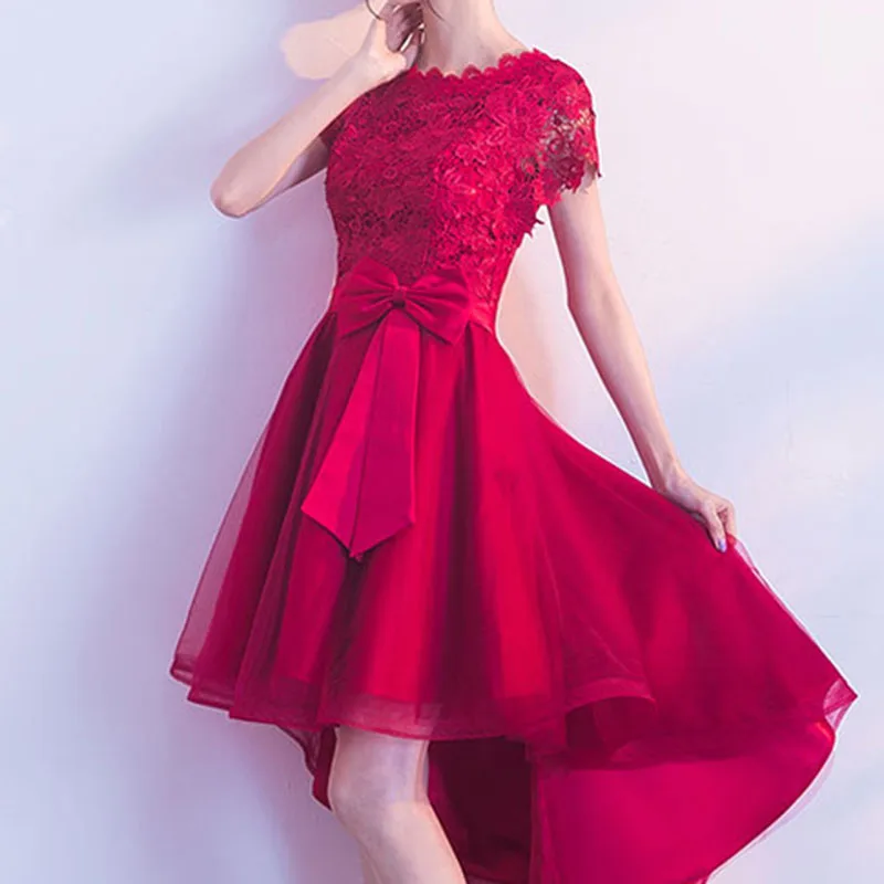 

DongCMY Formal Little Black Dresses Elegant Vestido Lace Party Dress