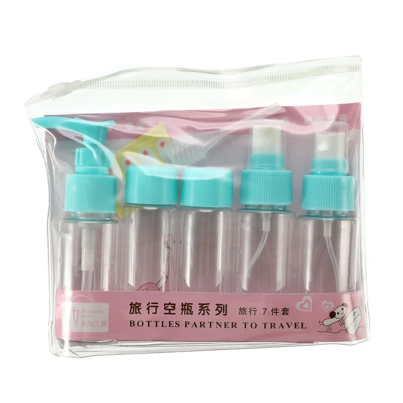 Портативные многоразовые бутылки для путешествий 7 шт./компл. косметические