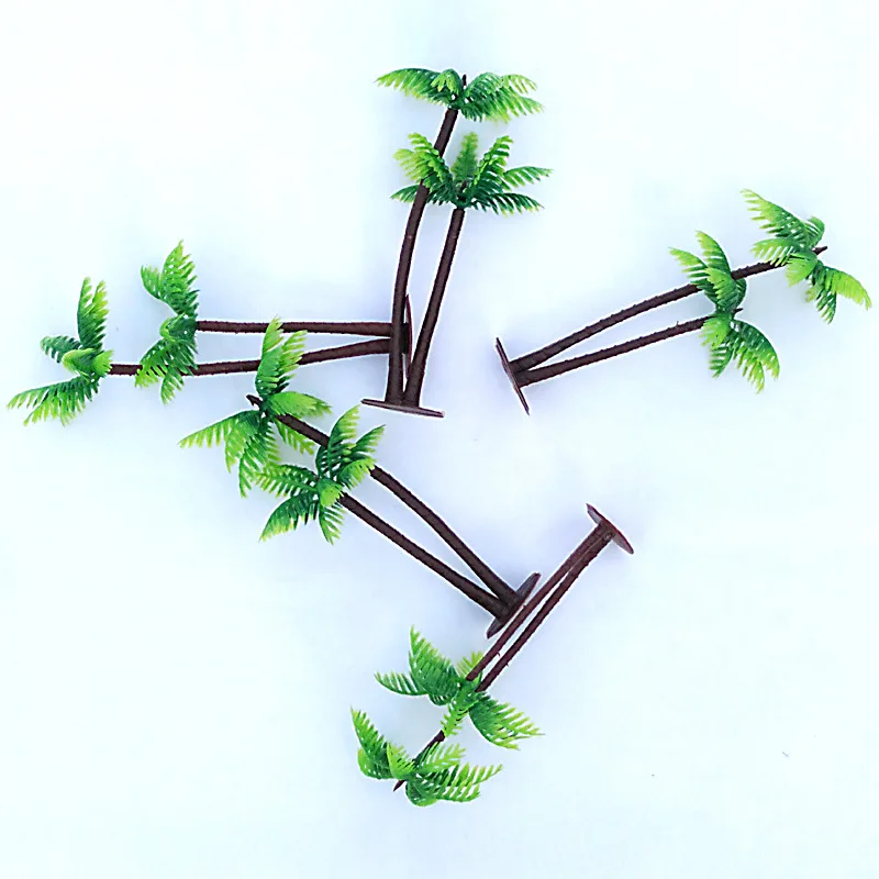 Пластиковая имитация кокосовой пальмы миниатюрные растения в горшках аквариум