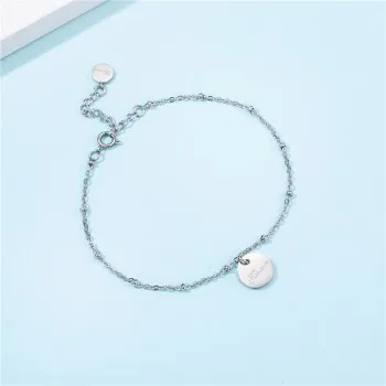 

2021 Ladies Bracelet Couple Bracelet Forever Pendant Bracelet Round Bead Titanium Steel Bracelet Customizable Wholesale B958