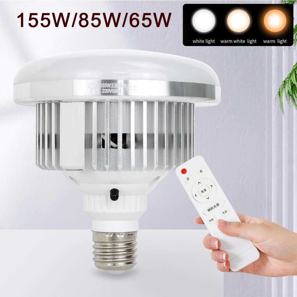 Estúdio de Vídeo Youtube para Gravação ao Vivo 65w para Fotografia Lâmpada Base 85w ou Led E27 155w