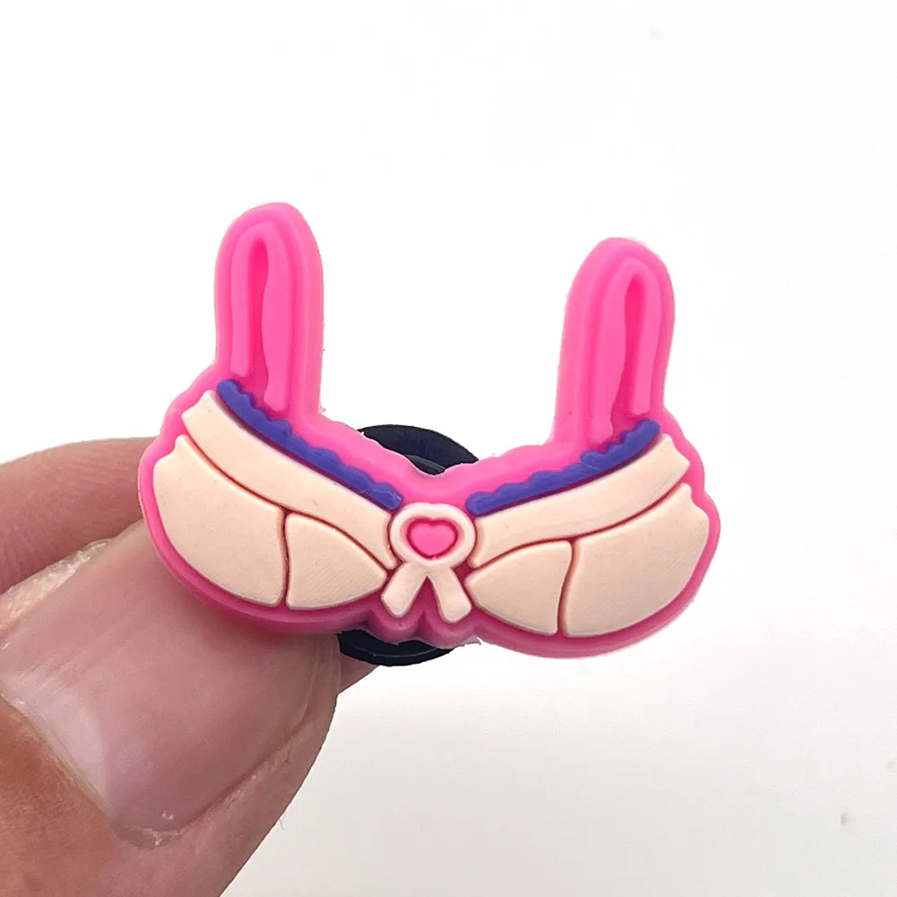 Милые Мультяшные шармы JIBZ Croc для девочек аксессуары сделай сам ПВХ бюстгальтер