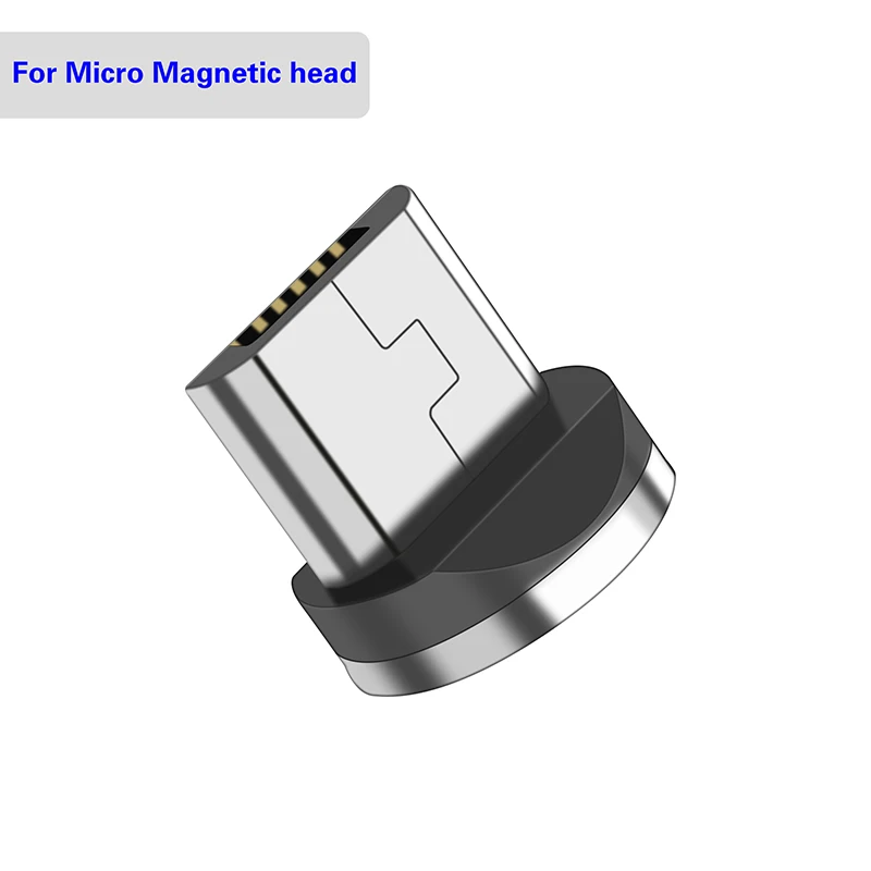 Течёт светящийся Магнитный кабель Micro usb type C адаптер для зарядки телефона Micro usb type-C магнитное зарядное устройство usb c для iphone samsung - Тип штекера: Only Plug No wire