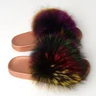 Женские меховые шлепанцы, домашние Шлепанцы из натурального меха, сланцы, летняя обувь на плоской подошве, женские шлепанцы, женские тапочки, оптовая продажа, 2019