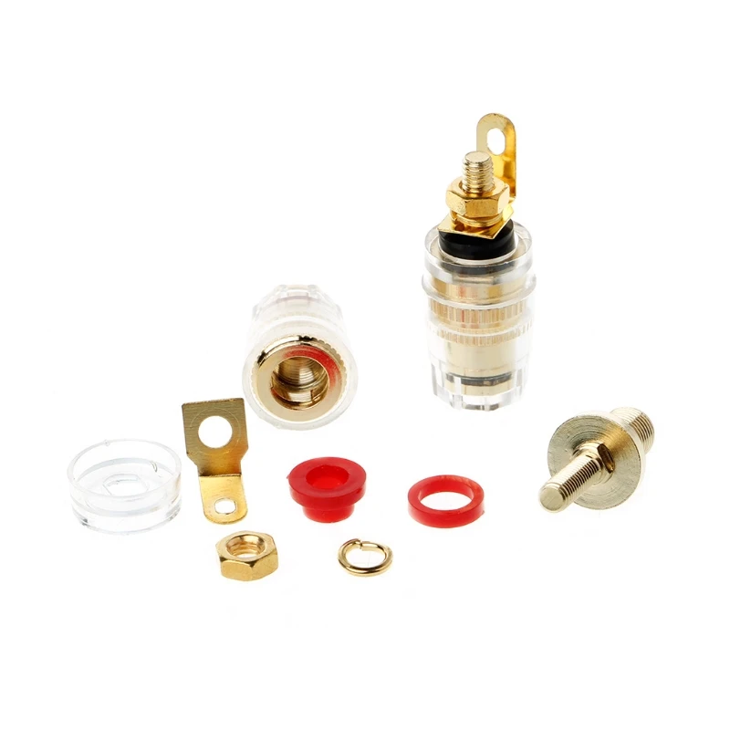 1 Pair 4mm Binding Post Terminal Speaker Test Banana Plug Socket Connector Amplifier 4XFD | Обустройство дома