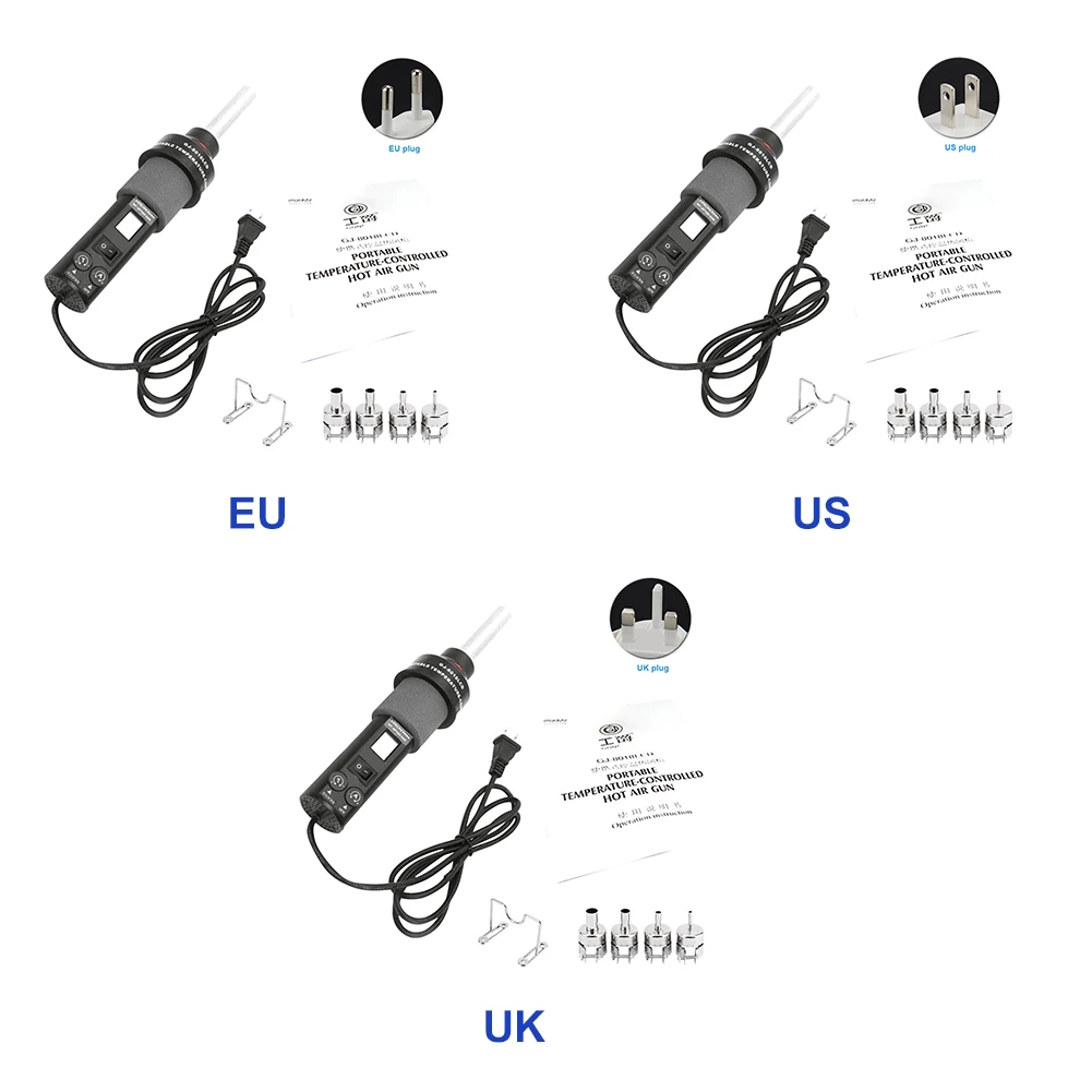 

Repairing Digital Handheld Accuracy Portable Welding Tools Household Hot Air Blower Low Noise Temperature Adjustable LED Display