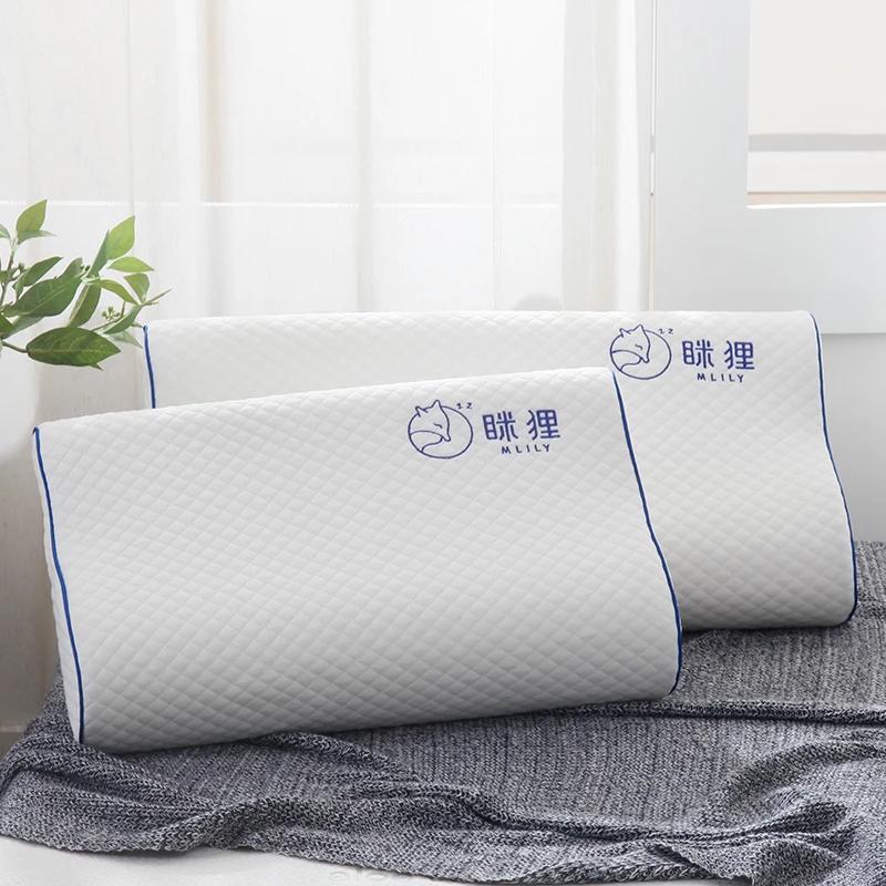 Mlily 60x30 см пены памяти кровать Ортопедическая подушка для боли шеи Sleeping With вышитые