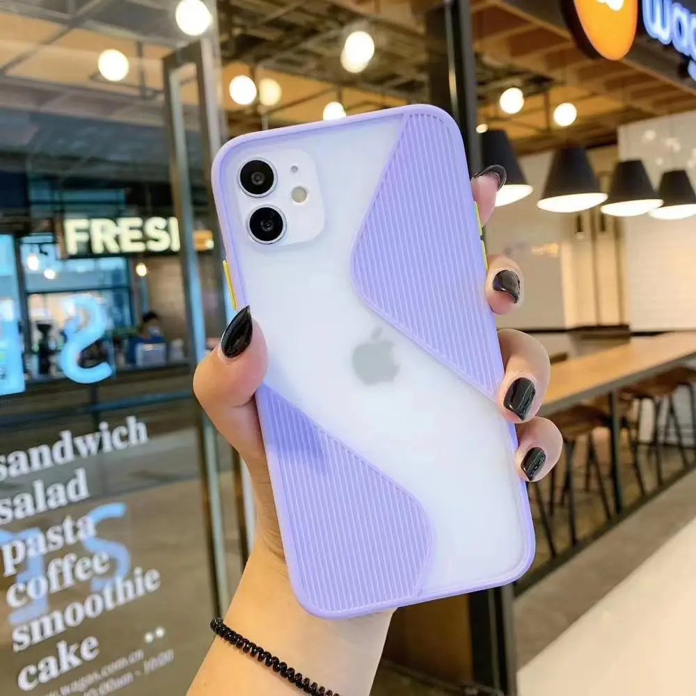 

Shockproof Silicone TPU Phone Case For iPhone 11 Pro Max X XR Xs Max 7 8 6 6s Plus Plain Pure Color Splice Soft Back Cover Case