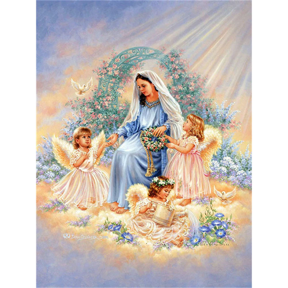 Набор для вышивки крестиком с изображением ангела 11 карат | Дом и сад